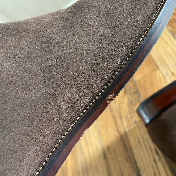 Bloomingdales the mens shop Brown Suede Chelsea Boots 12 - Picture 7 of 8